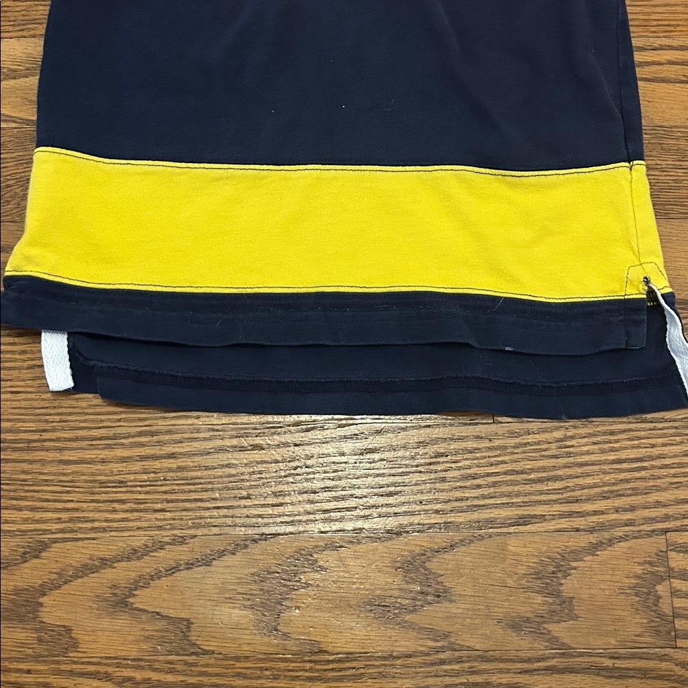 Polo Ralph Lauren Rugby Shirt Kids 4T Yellow, Orange & Navy Striped Long Sleeve - Picture 5 of 10
